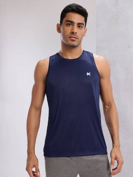 HRX by Hrithik Roshan Printed Men Racerback Blue T-Shirt