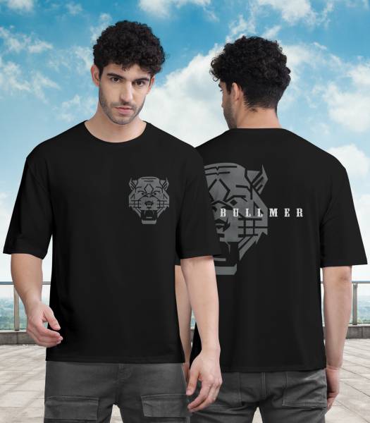 Bullmer Printed Men Round Neck Black T-Shirt
