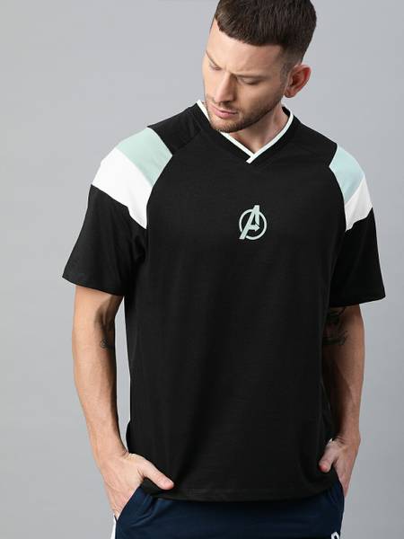 HRX by Hrithik Roshan Printed Men Round Neck Dark Blue T-Shirt