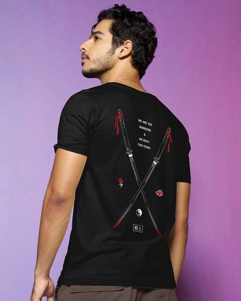 BEWAKOOF Printed Men Round Neck Black T-Shirt