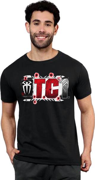 Tee Gallery Graphic Print Men Round Neck Black T-Shirt