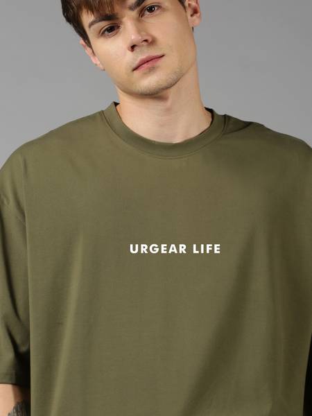 UrGear Printed Men Round Neck Green T-Shirt