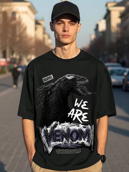 BEWAKOOF Graphic Print Men Round Neck Black T-Shirt