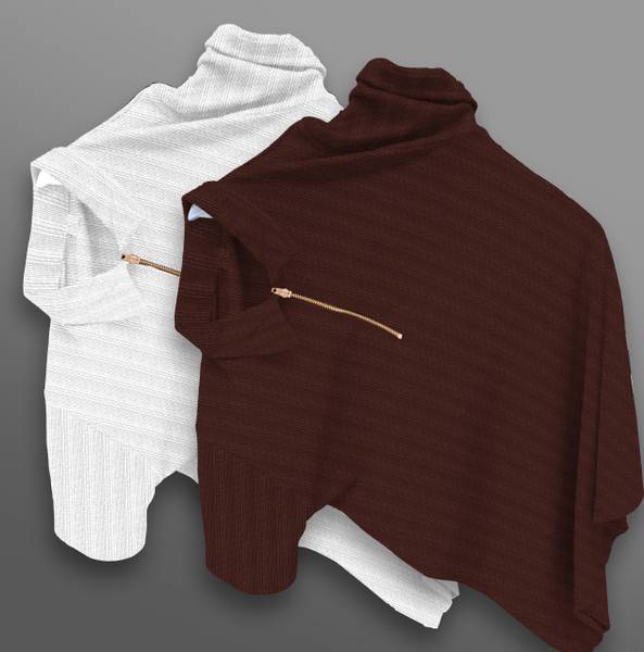 COMBRAIDED Self Design Men Polo Neck Multicolor T-Shirt