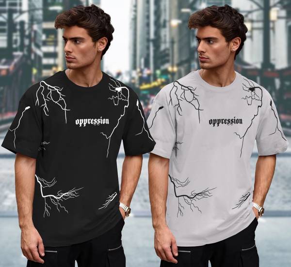 ORIGINAL CREATOR Printed Men Round Neck Multicolor T-Shirt