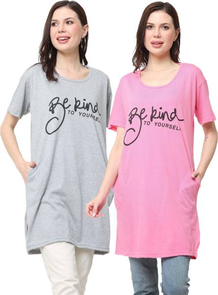 The Daspr Nation Printed Women Round Neck Multicolor T-Shirt