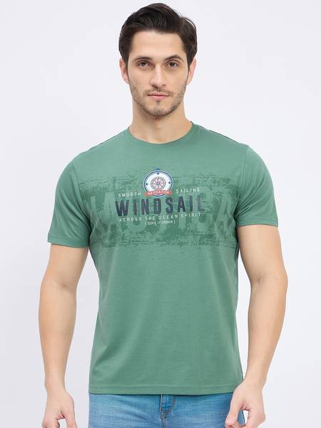 DUKE Printed Men Round Neck Green T-Shirt