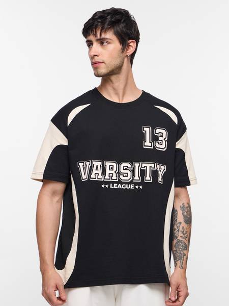 The Souled Store Typography Men Round Neck Multicolor T-Shirt