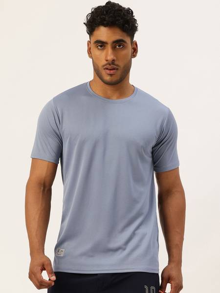 SPORTS 52 WEAR Solid Men Round Neck Light Blue T-Shirt