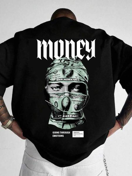 Smosh Printed Men Round Neck Black T-Shirt