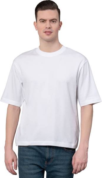 RED TAPE Solid Men Round Neck White T-Shirt