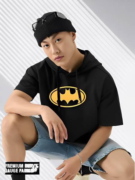 Wearit Printed Men Round Neck Black T-Shirt