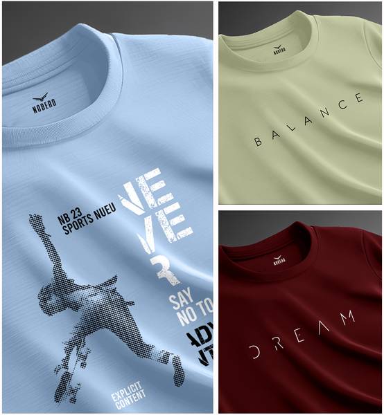 NOBERO Graphic Print, Printed Men Racerback Multicolor T-Shirt