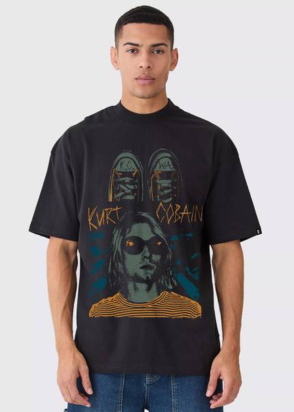 Pronk Printed, Typography Men Round Neck Black T-Shirt