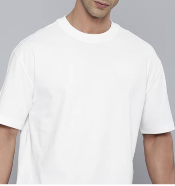 KAEZRI Solid Men Round Neck White T-Shirt