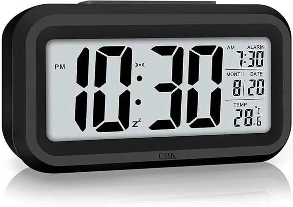 AERYS Digital Date & Temperature Alarm Table Clock for Students, Home, Office Clock