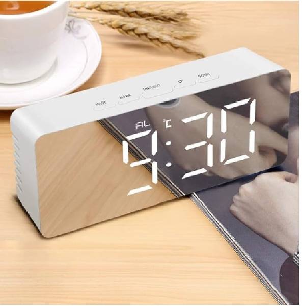 Bansal Digital Mirror Clocks Electronic Vanity Mirror Surface LED Clock Clock