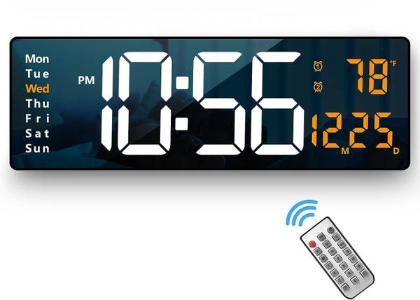 TIMEZONE Nano Glass for Digital Wall Clock with Seconds, Auto DST 12 - Copy (2)