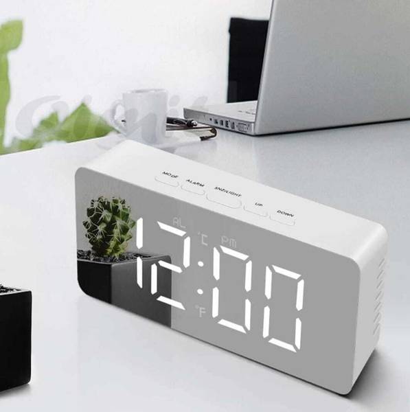 SPARKPLUG Digital White Clock