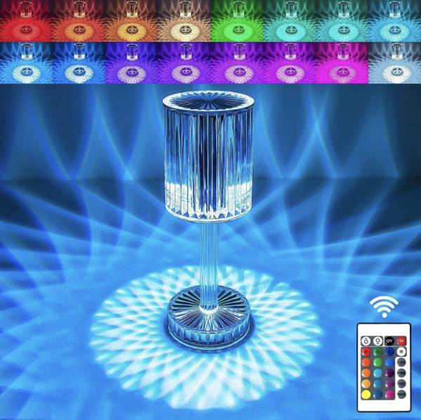 taashu Color Changing Light USB Charging Acrylic Diamond crystal Table night Night Lamp