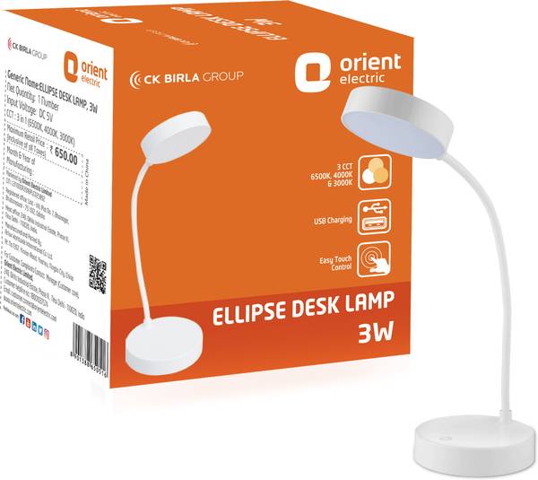 Orient Electric ELLIPSE DESK LAMP, 3W Table Lamp