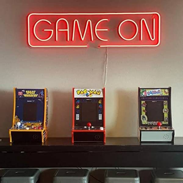 VYNES GAME ON LED Neon Signs Light LED Art Decorative Sign - Gaming Wall Decor/ Night Lamp