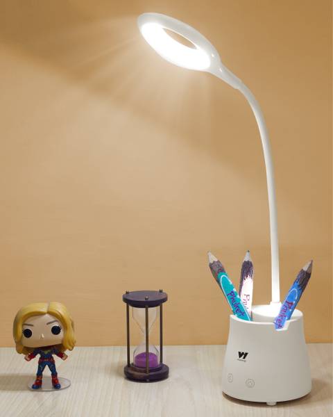 WEIRD WOLF 3 Level Brightness Mode Rechargeable, Flexible Gooseneck LED Study / Desk Table Lamp