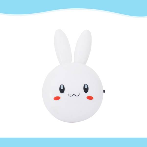 Expro Plastic Plug in Rabbit Night Lamp for Bedroom Night Light for Kids Room (White) Night Lamp