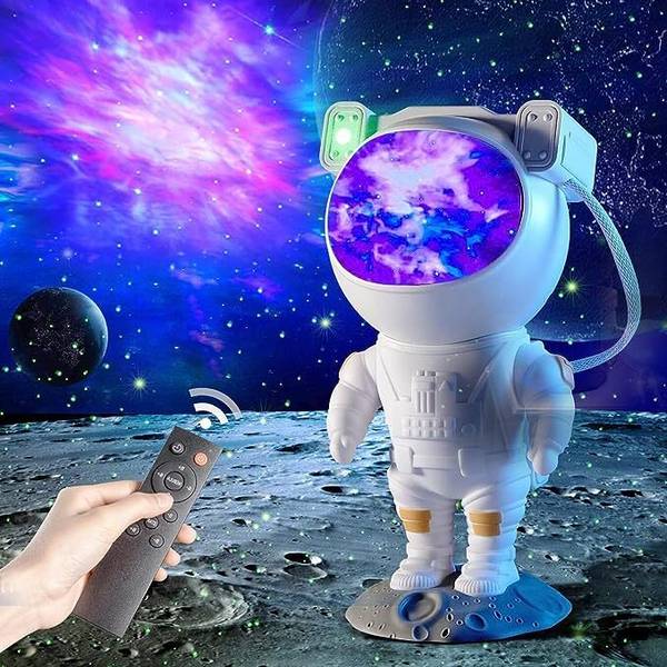 Bestie Toys Galaxy Night Light Astronaut Space Star Projector Nebula 360 Adjustable Head Night Lamp