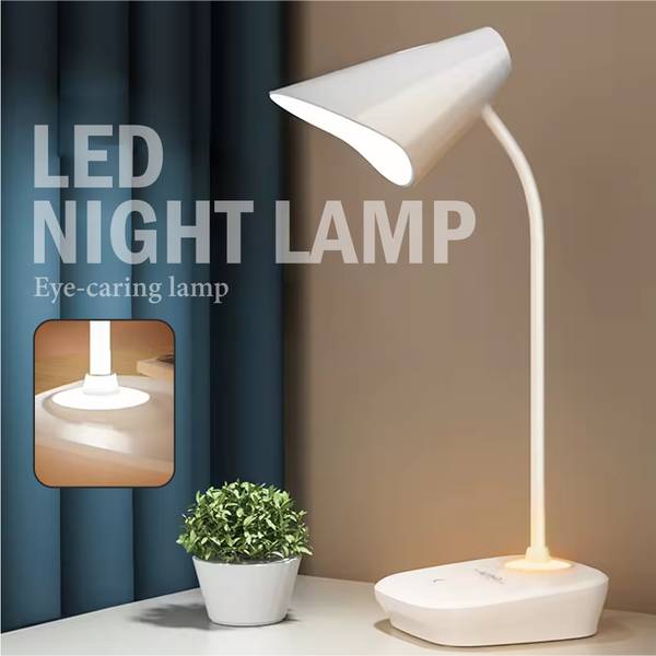 Pick Ur Needs Rechargeable LED Desk Table Lamp With Touch Dimmer 3 Brightness With Night Light Study Lamp