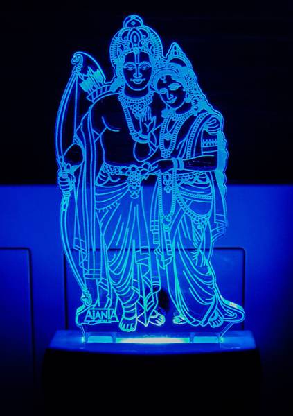 AJANTA God Ram Sita maa Code:2072 3d Night Lamp