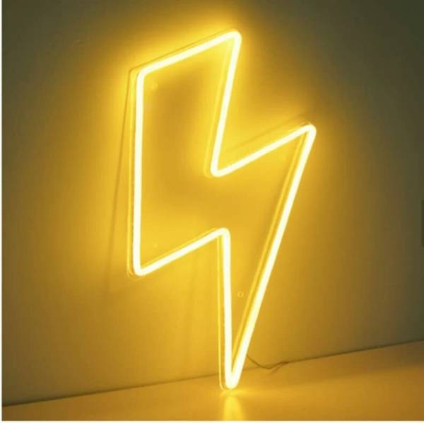 VYNES THUNDER LED Neon Signs Light LED Art Decorative Sign - Wall Decor/Table Decor Night Lamp