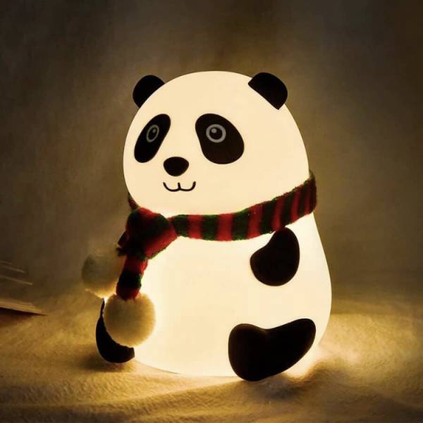 taashu Cute Panda Night Light, USB Rechargeable, 7-Colors Changing Light, Room Decor Night Lamp
