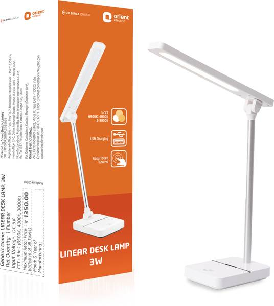 Orient Electric Linear Desk Lamp, 3W Table Lamp