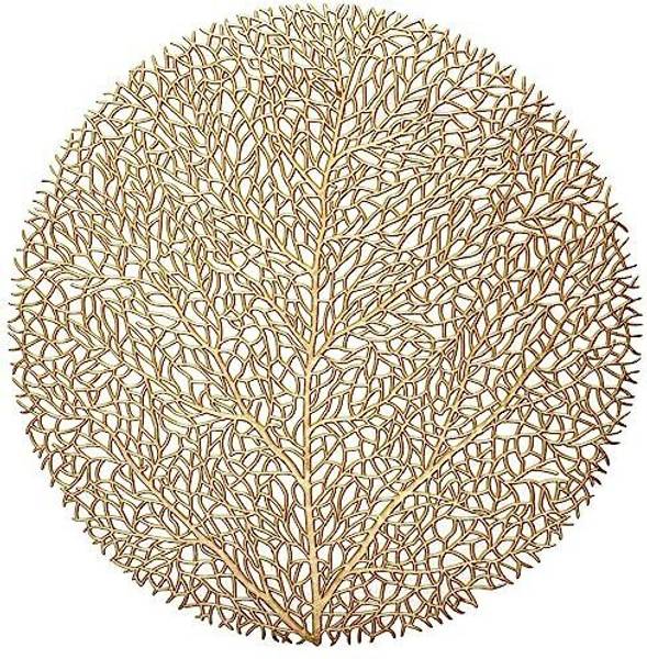 KRITVI ENTERPRISES Round Pack of 2 Table Placemat
