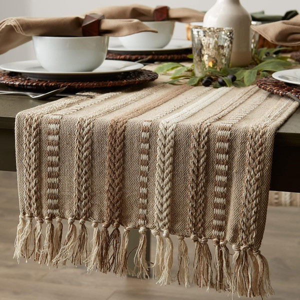 Home Blossoms Beige 183 cm Table Runner