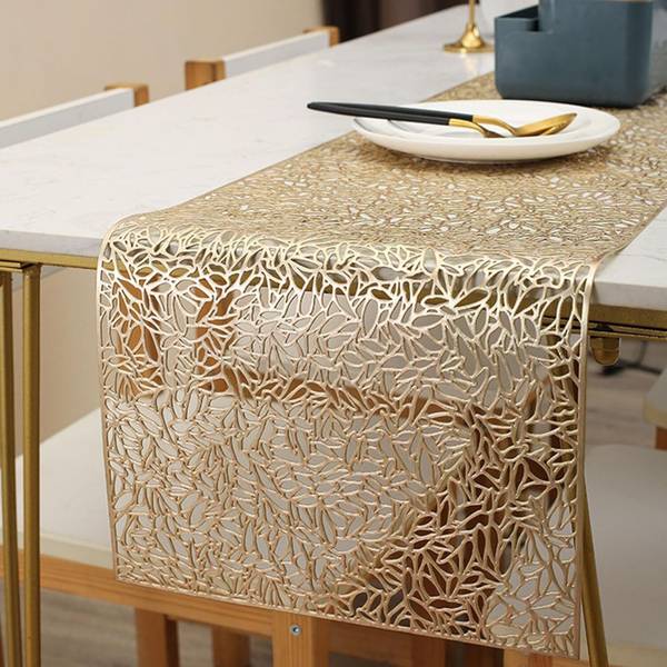 Flipkart SmartBuy Gold 150 cm Table Runner