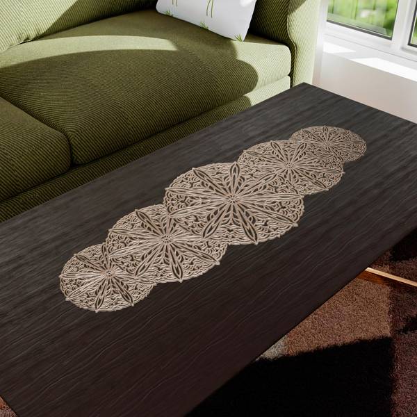 KUBER INDUSTRIES Gold 93 cm Table Runner