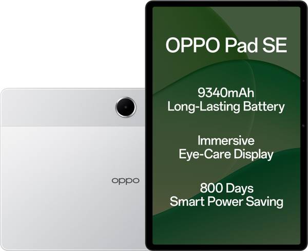 OPPO Pad SE 4 GB RAM 128 GB ROM 10.95 inch with Wi-Fi Only Gaming Tablet (Starlight Silver)