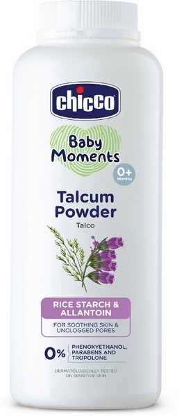 Chicco Baby Moments Talcum Powder, Paraben & Phenoxyethanol Free 0M+