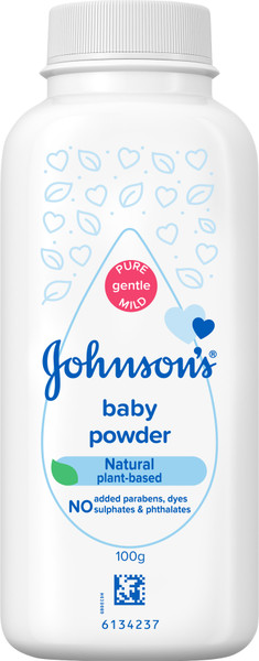 JOHNSON'S Baby Powder Natural Plant-Based