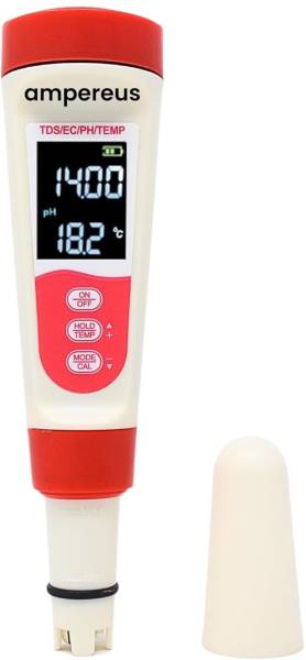 AMPEREUS 4 in 1 Digital TDS Meter for Water Testing - EC, pH, Temp & TDS Check Machine Digital TDS Meter