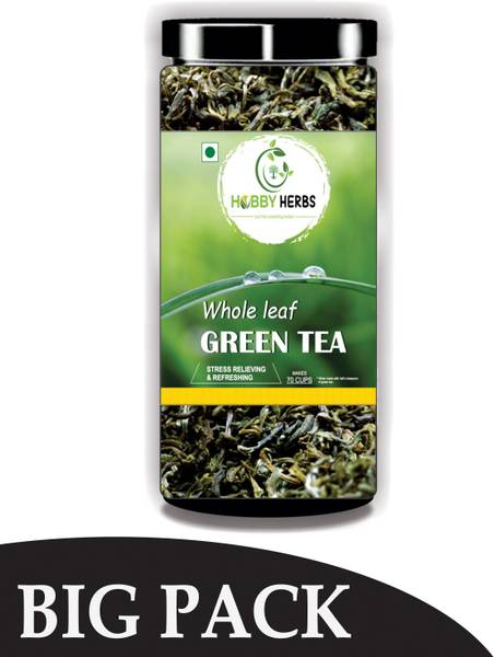 Hobby Herbs Green Tea 250g | Long Leaves | Green Tea for Weight Loss | Whole Leaf Green Tea| Green Tea Mason Jar