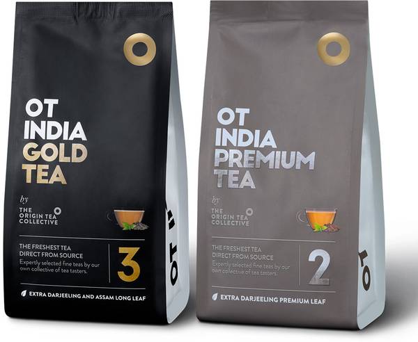 OT INDIA Gold Tea & Premium Tea - With Extra Darjeeling & Assam Long Leaf Tea Pouch