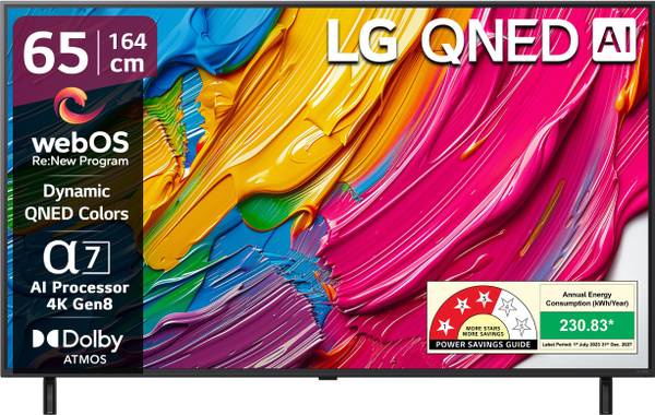 LG AI TV QNED 8AA 164 cm (65 inch) Ultra HD (4K) QNED Smart WebOS TV 2025 Edition with Alpha7 AI Processor 4K Gen8 | Dynamic QNED Color | AI Brightnes...
