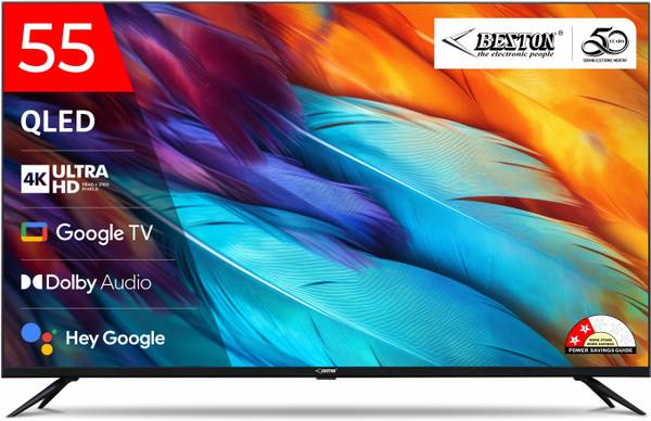 BESTON 140 cm (55 inch) QLED Ultra HD (4K) Smart Google TV 2025 Edition