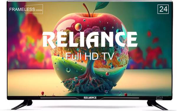 Reliance 60 cm (24 inch) Full HD LED TV with Frameless Design & VGA Input [Monitor] and 20 Watts Sound Output