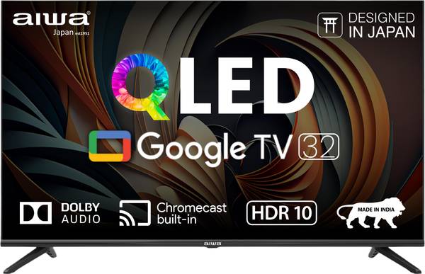 Aiwa 81.28 cm (32 inch) QLED HD Ready Smart Google TV 1N Remot Control| |4N Screw| |1N User Manual with Warranty Card| |1N Set Table Stand, 1N Wallmou...