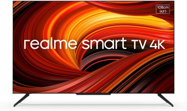realme 108 cm (43 inch) Ultra HD (4K) LED Smart Android TV with Handsfree Voice Search and Dolby Vision &amp; Atmos  (RMV2004)