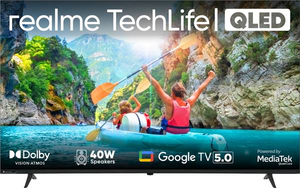 realme TechLife 165 cm (65 inch) QLED Ultra HD (4K) Smart Google TV 2025 Edition 5.0 with Dolby Atmos, and 40 W downfiring speaker